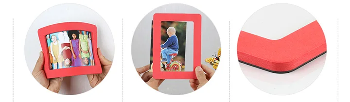 730 Magnetic Picture Frames Fridge Magnets Refrigerator Decor Flexible Multicolor Square Photo Frame with EVA Surface Fridge Decor_05