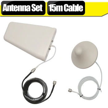 

GSM 3G WCDMA 4G LTE Signal Booster Antenna Set 10dBi Log Periodic Antenna + 3dBi Omni Ceiling Antenna +15 Meters Coaxial Cable