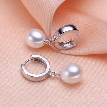 

925 real natural big [beautiful] pearl freshwater pearl earbob shaped drop shipping