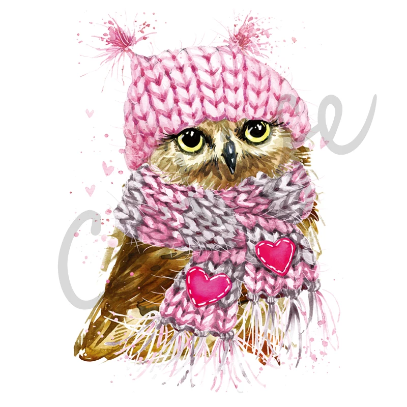 Love Owl Patches for Jeans Fashion Clothes A-level Washable Heat Press Appliqued DIY Decoration Accessory 25.2x18cm1