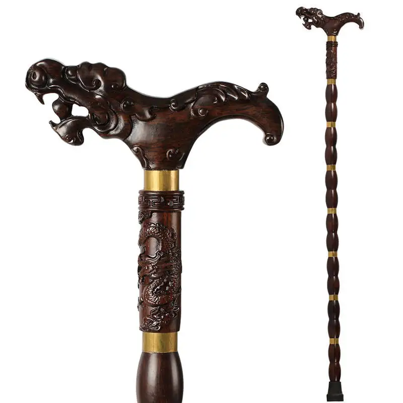 

Old mahogany carved rosewood crutches leading Black Sandalwood and Catalpa Faucet Crutches Wood Carving wood wooden cane