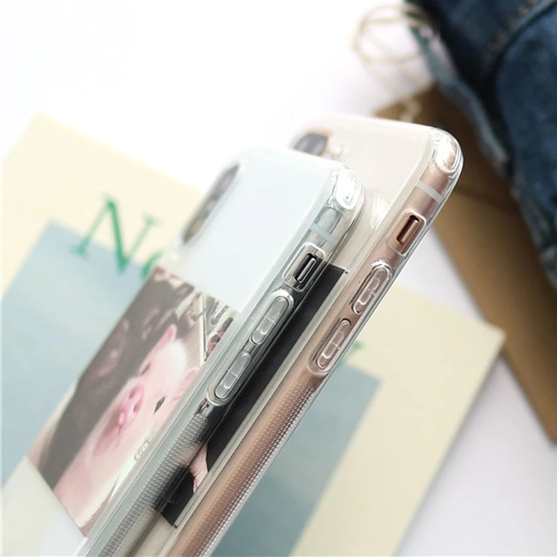 Чехол LACK с изображением милой свиньи Для iphone 11 11Pro Max XR X XS 6 6S 7 8 Plus пары прозрачный