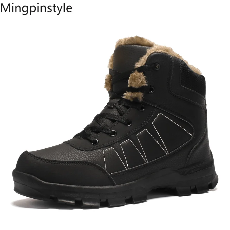 Neige De Antidérapantes Chaussures Grand orange Rembourré Chaud Code 2018 Nouvelle Noir Bottes Mingpinstyle Imperméables Coton Hommes Hiver YtBIqxxw4