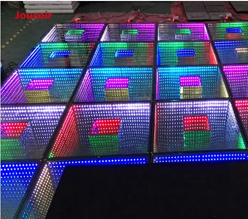 1M1M Deep Зеркало Led танцпол 3D бездна Эффект SMD 5050 RGB 3in1 украшения свадебные диско DJ