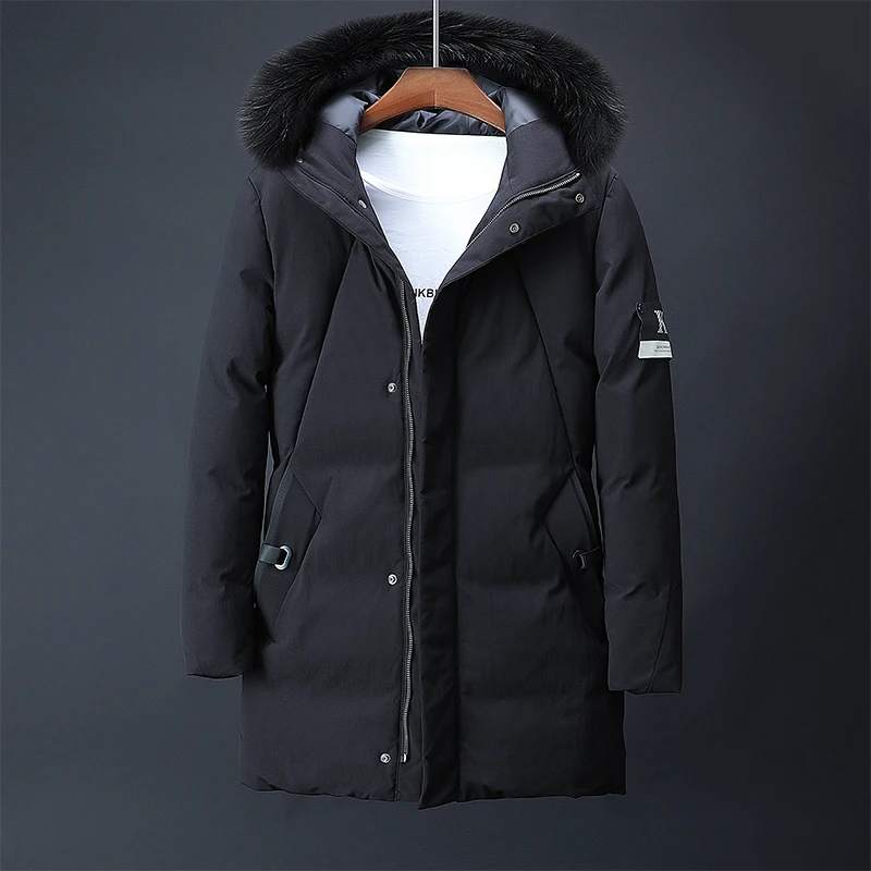 Automne Le Capuchon Noir Nouvelle Mâle Coton Bas Étanche À Vers Noir gris Hommes 2019 Veste D'hiver Qualité Chaud Marque Vêtements Parkas Green Longue Manteau army KTl1cFJ