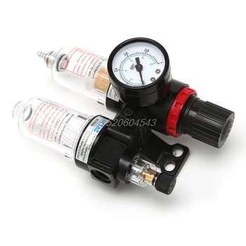 

1Set G1/4'' In line Air Compressor Filter Regulator Gauge Trap Oil Water 1.0MPa R11 Whosale&DropShip