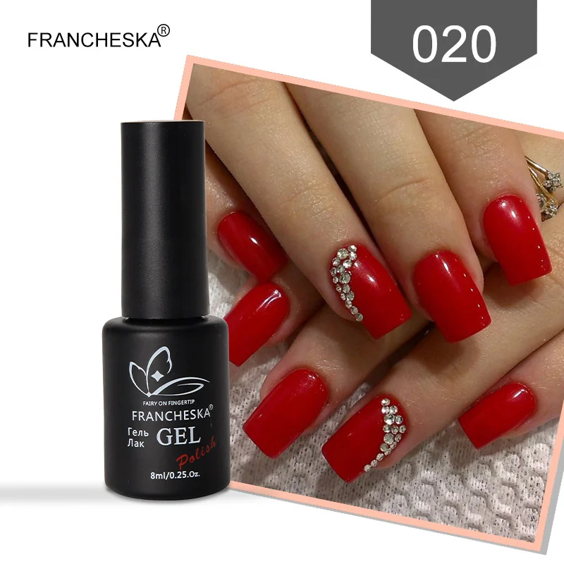 Francheska гель лак для ногтей гель лак 80 цветов светодиодный УФ nagels spulletjes oje впитывающий полуперманентный Smalto для unghie Гель-лак - Цвет: Francheska 020