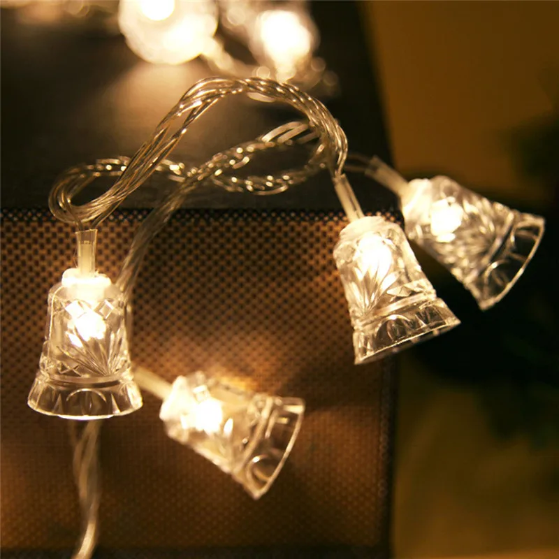 Solar Powered 1.2M 10LED Bell String Light Outdoor Party Garden DecorLights Set string lights outdoor 40JA1017