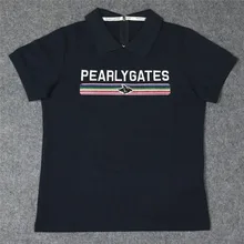 Для женщин Гольф Training футболка жемчужные ворота Спорт на открытом воздухе леди лето молния сзади короткий рукав Футболка для гольфа Бе