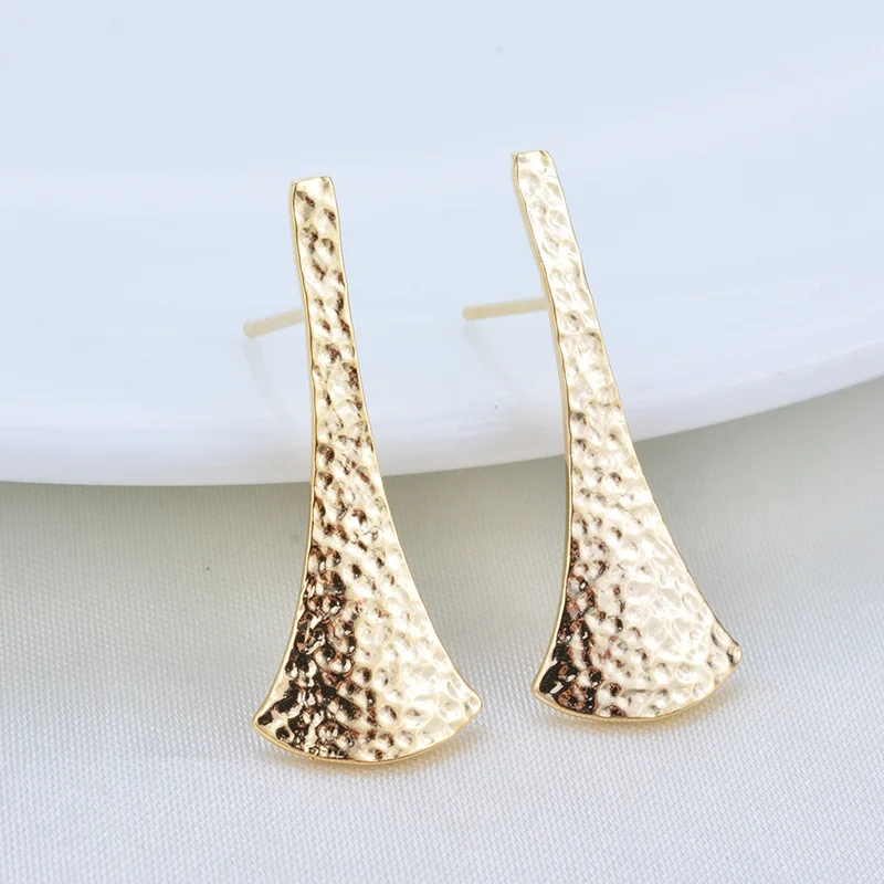 

Stud Earrings Post with Hanger Connectors Loop Brass Metal Findings 24K Gold Color Earrings Making DIY Jewelry Accessories