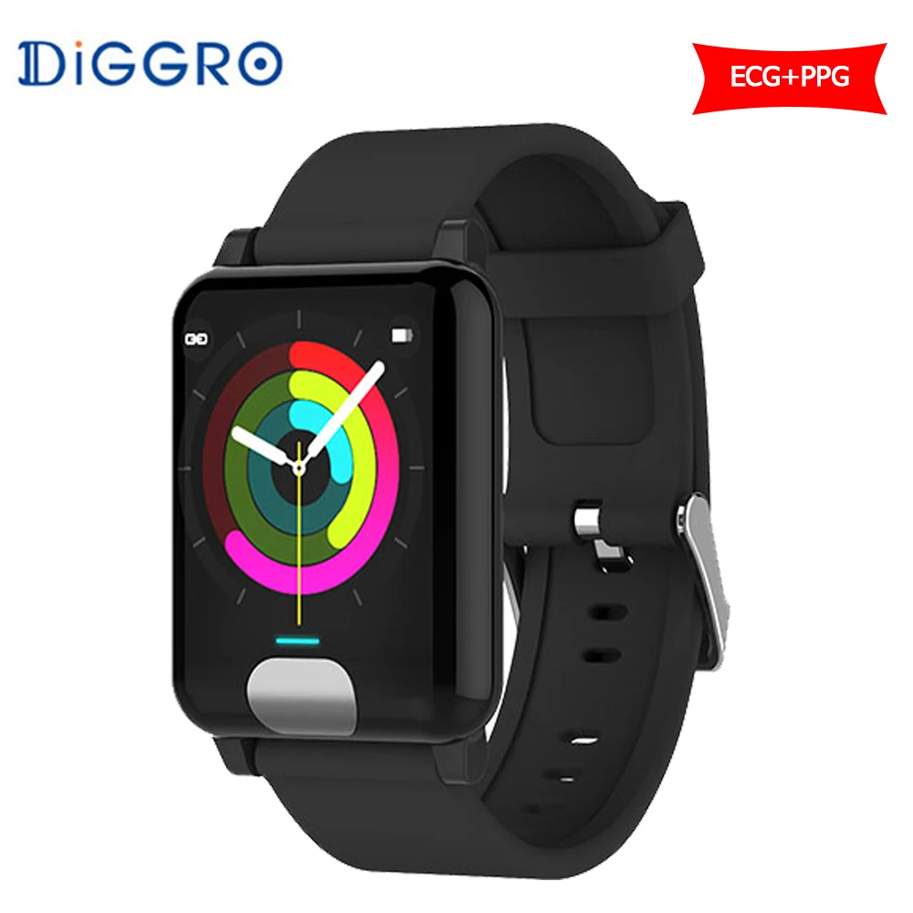 

Diggro E04 Smart Watch Men Fitness Tracker ECG/PPG Blood Pressure Heart Rate Monitor IP67 Waterproof Smart Band for ios Android
