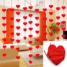 5 conjuntos (80pcs) cortina de feltro com 3m para casamento, cortina de feltro não-tecido para festa de casamento e dia dos namorados, 2 tamanhos decoração