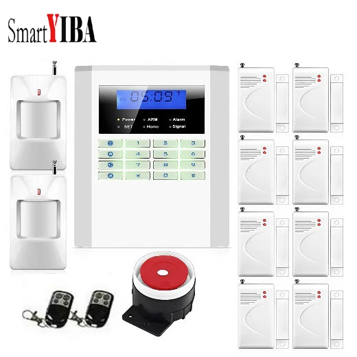 SmartYIBA Wireless PSTN GSM Alarm System 433M Home Security Burglar