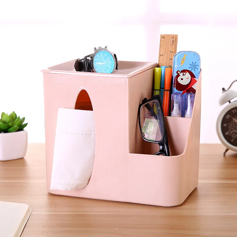 

Storage Tissue Box Desktop Multifunctional Cover Accessories Home Storage Organization Makeup Organizer
