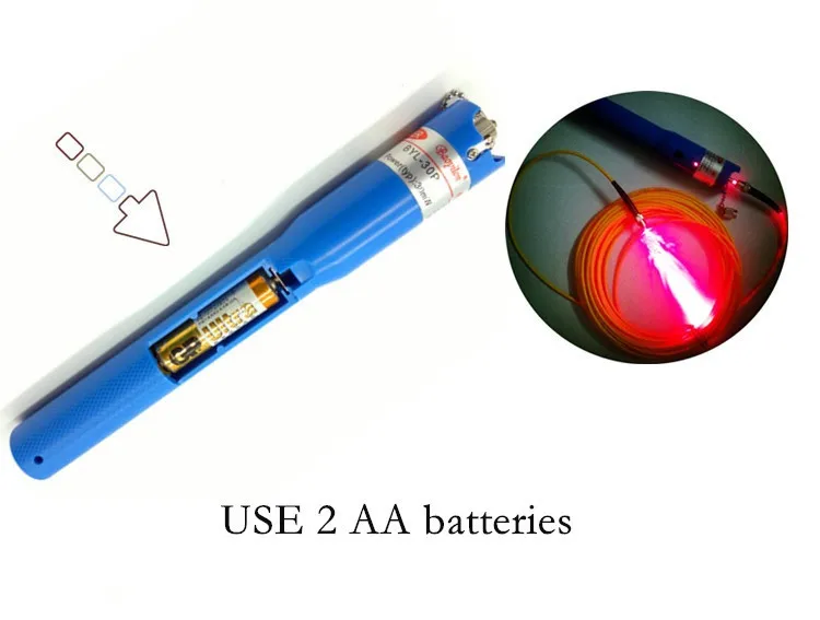 Визуальный дефектоскоп 5 км Видимый лазер ручка 1 мВт Видимый красный лазерный источник Тестер Волоконно-Оптического Кабеля