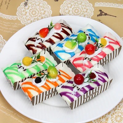 

6pcs Simulated paper cup Mousse Cake creative fake bread cake model
