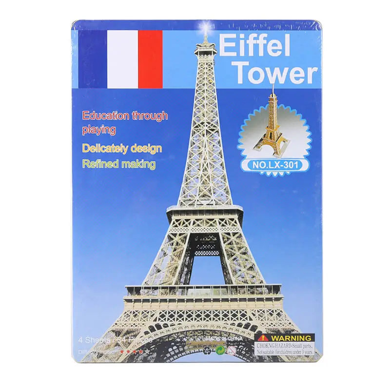 

3D Paper KT jigsaw puzzles for children adults Games for kids toys for children Baby toys educational Puzles Eiffel Tower 34 pcs
