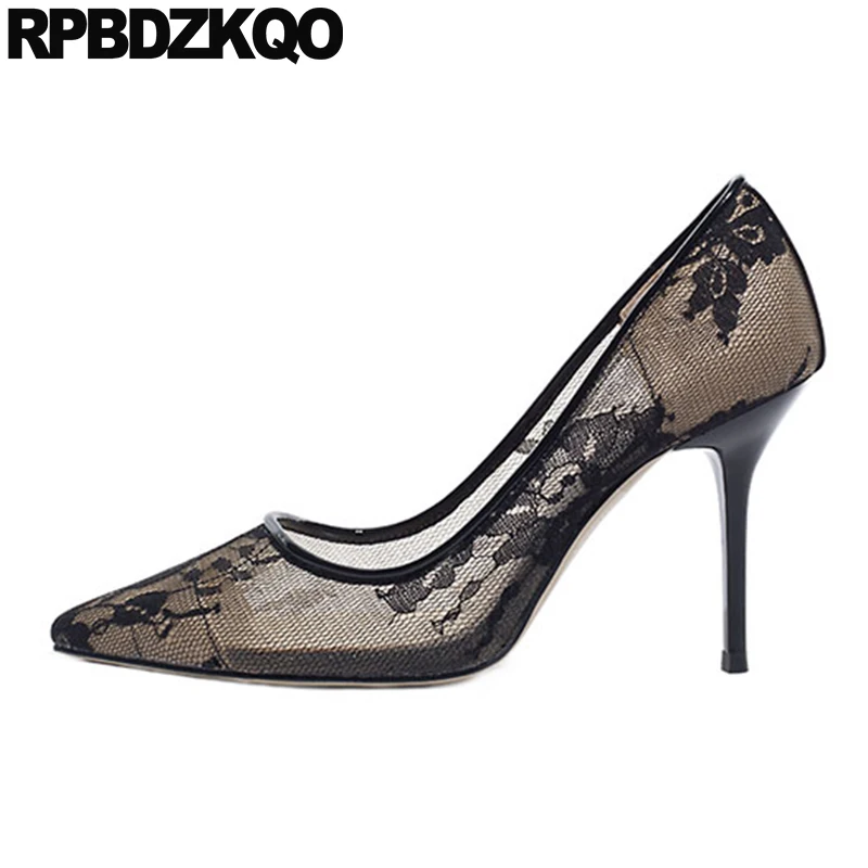 womens black mid heels