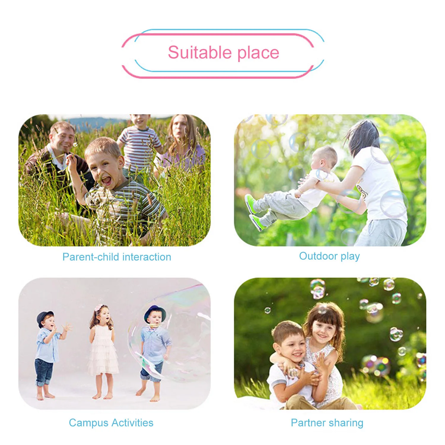 Kids Machine Electric Camera Shaped Handy Bubble Blowing Show Bubbles Toy W/ Light Music Children Day Birthday Christmas Gift