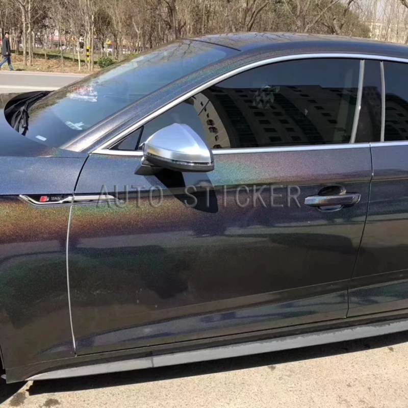 Laser Black car wrap 5