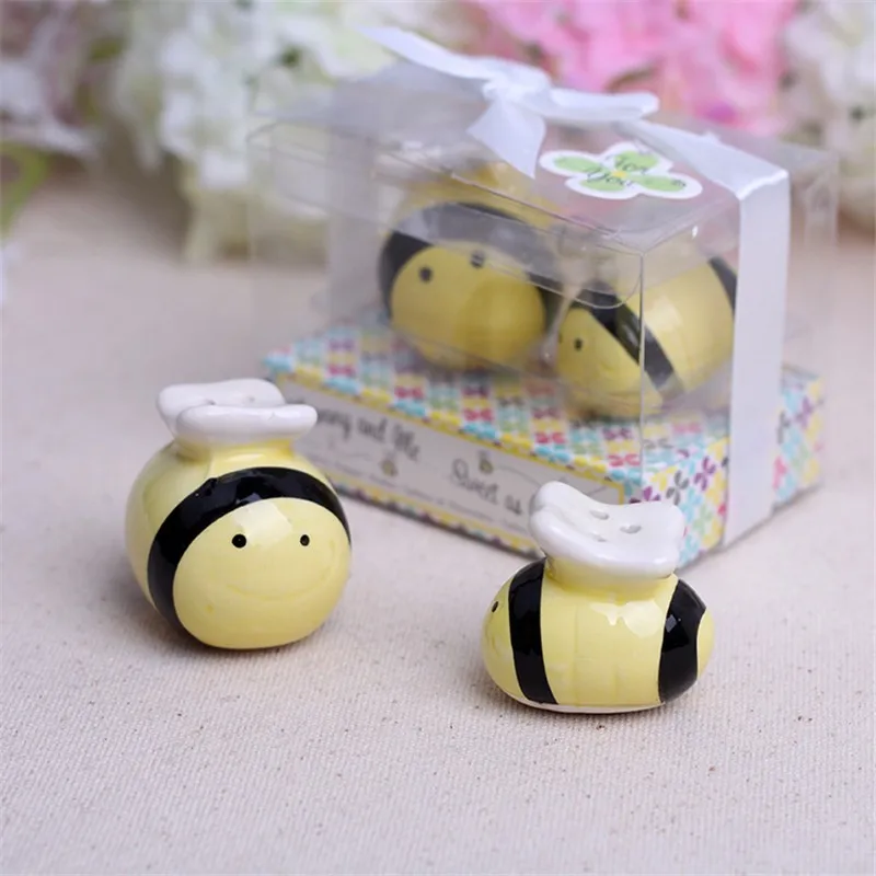 50set Sweet as Can Bee Salt and Pepper Shaker Honeybee Figurine Set