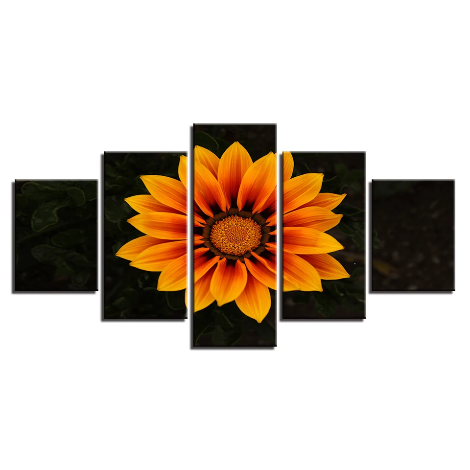 Poster-Modular-Pictures-Frames-5-Pieces-Sunflower-Still-Life-Painting-HD-Printed-On-Canvas-Decor-Wall (3)