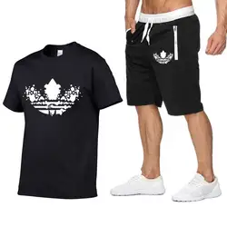 A DI новые мужские комплекты футболок, шерстяные Брендовые костюмы с принтом, летняя повседневная мужская футболка, спортивные костюмы
