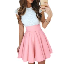 Женская плиссированная юбка с высокой талией, облегающая Повседневная официальная короткая юбка, вечерние JL