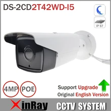 HIKVISION DS-2CD2T42WD-I5 IP Camera 4MP EXIR IR 50M Bullet CCTV Camera Support POE WDR Bullet IP Camera