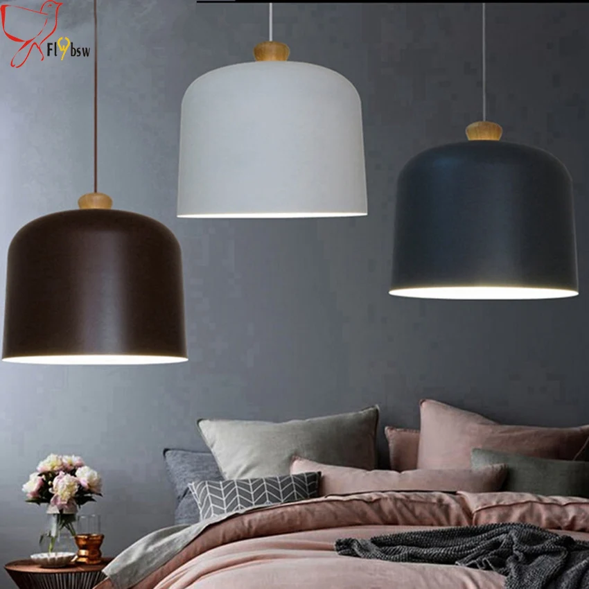 Modern pendant light Brown/White/gray Oak Wood and aluminum Connected lamp E27 socket wood lampholder aluminum Hanging light modern pendant light wood aluminum lamp e27 socket loft style hanging light black white lampshade 320mm wpl149