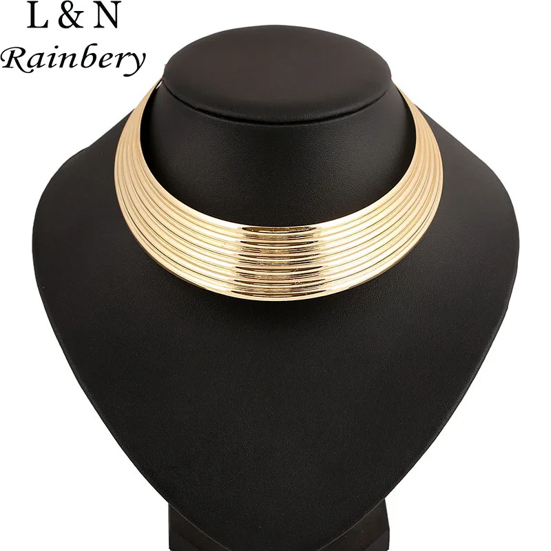 

Rainbery New Fashion Wholesale Necklace Fine Jewelery Vintage Bohemian Big Gem Choker Necklace Power Maxi Statement Necklace