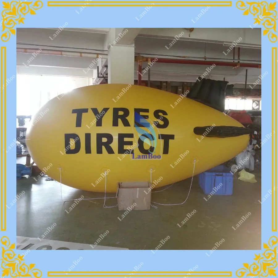 

4m/13ft Adverizing Yellow Inflatable Airship,Inflatable Blimp with your LOGO,Inflatable Zeppelin for Different Events