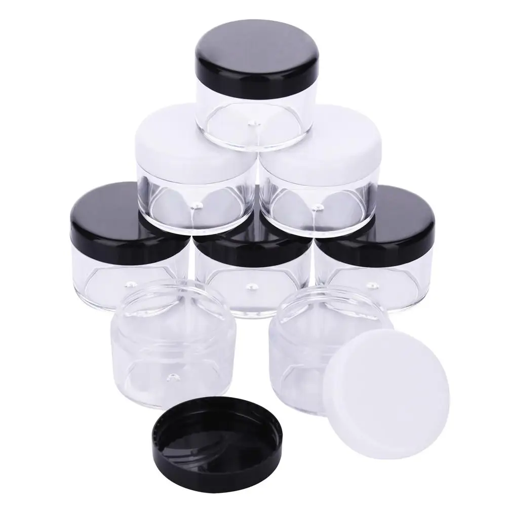 

12pc Mini Refillable Bottles Cosmetic Empty Jar Acrylic Pot Eyeshadow Acrylic Makeup Bottle Jar Face Cream Box Container Storage