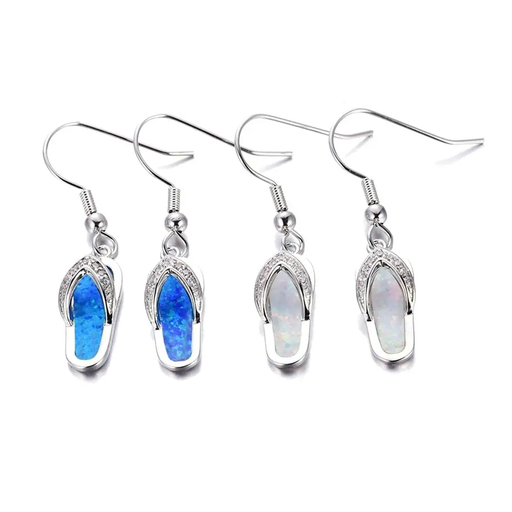 

Earrings For Women Fashion Summer Beach Rhinestone Flip Flops Pendant Hook Earrings Best Jewelry Gift