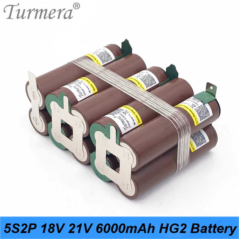 5S2P battery 18650 pack turmera for panasonic ncr18650b 3400ma 18650 hg2 battery 3000mah 18v 21v welding solder battery for screwdriver tools battery customized battery 06