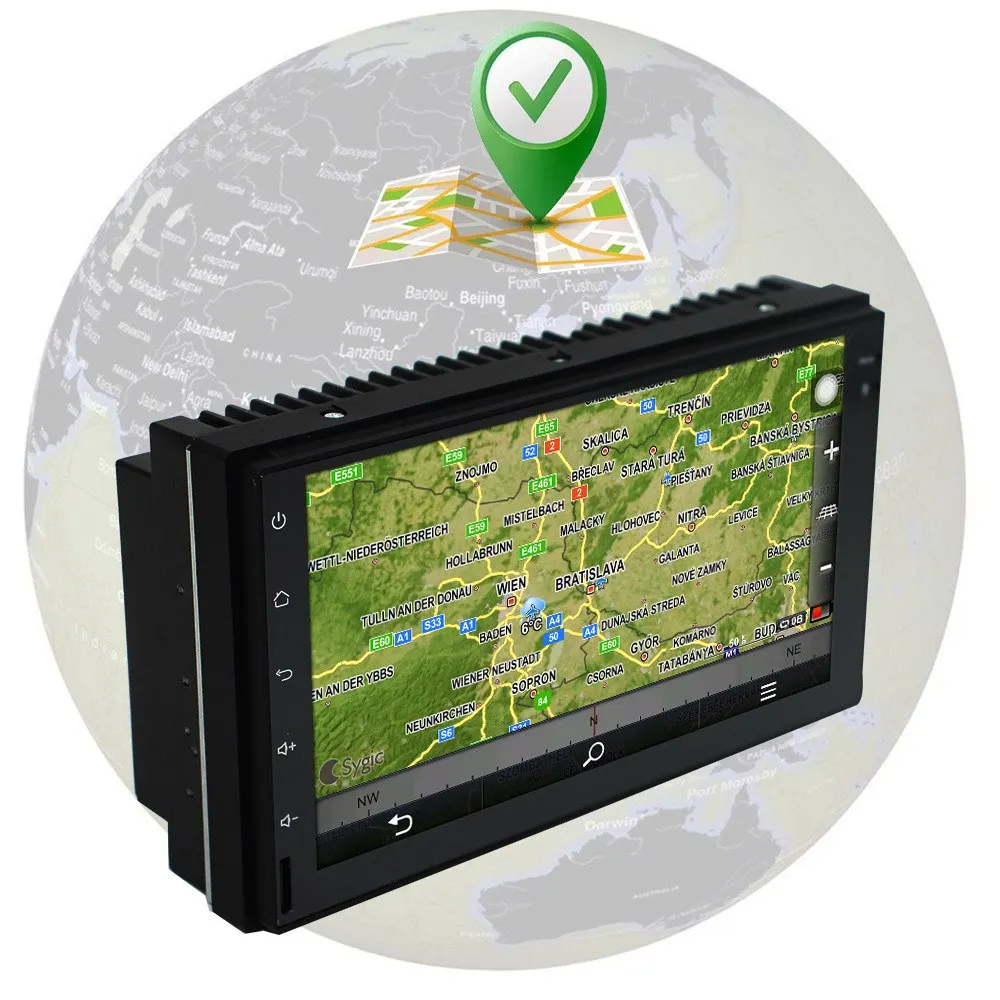 Discount 7 Inch Car Audio Multimedia Player Touch Screen Radio Player GPS Navigation WiFi Bluetooth HD Radio Stereo Auto Player 2