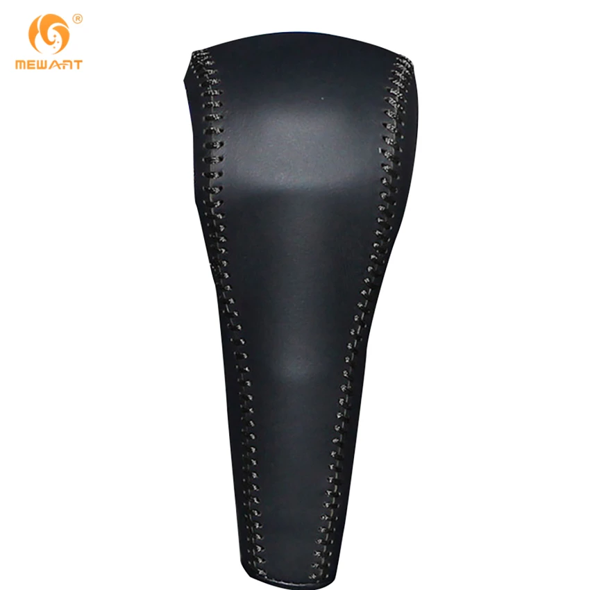 MEWANT Black Genuine Leather Car Gear Shift Knob Cover for Honda City Automaticgear shift knob