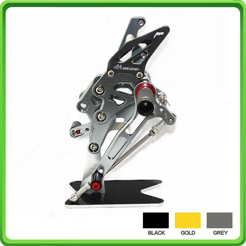 

CNC Adjustable Rearsets rear set sets footrest foot rest fegs for Yamaha YZF-R25 2014-2015 & YZF-R3 2015 2016 2017 Gray