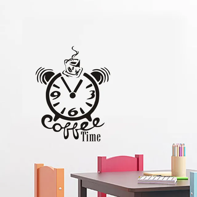 Uhr und Kaffeetasse Lustige Wandaufkleber Zitat Kaffee Zeit Vinyl ... Uhr und Kaffeetasse Lustige Wandaufkleber Zitat Kaffee Zeit Vinyl ...