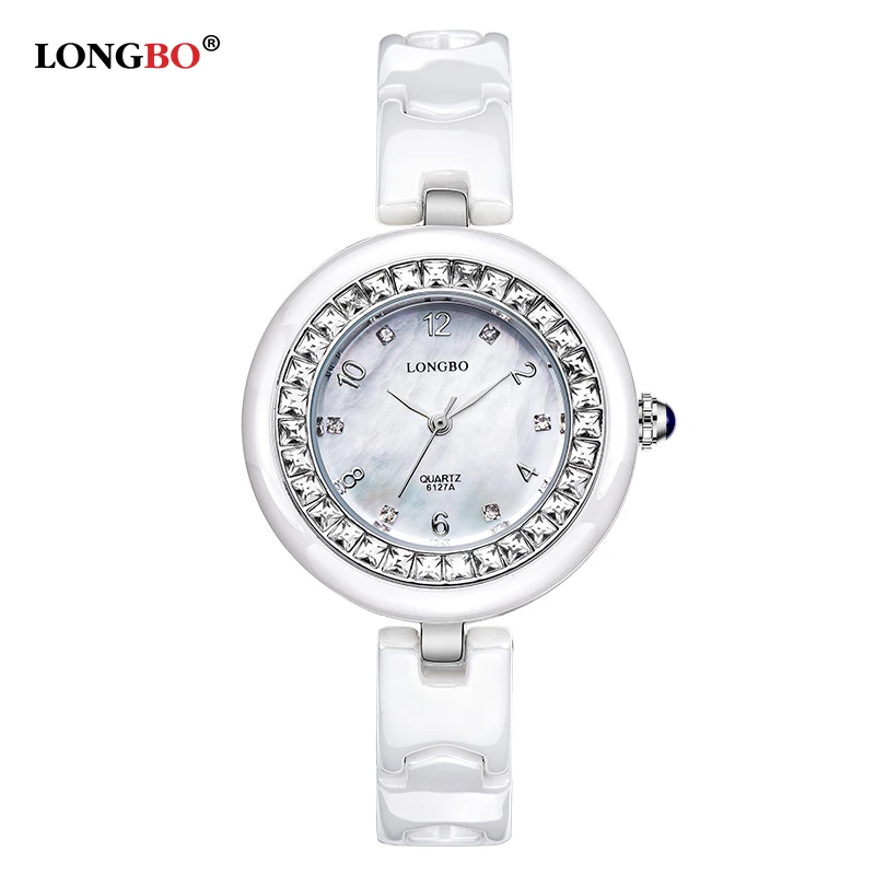 

New Luxury Top Brand LONGBO Women Ceramic Watch Fashion Watches Lady Quartz crystal shell Wrist watches Ladies girl student gift