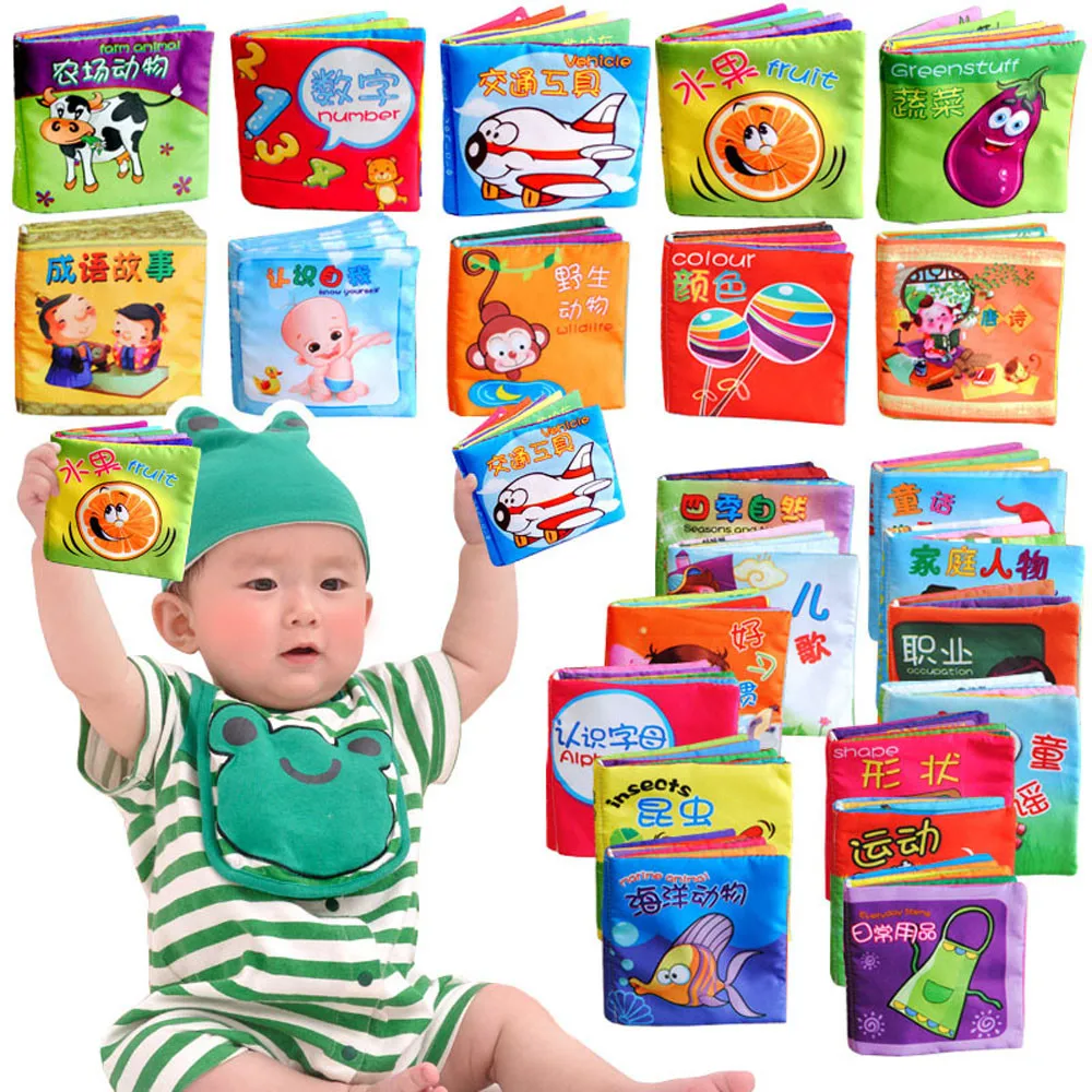 

HIINST Fabric Cloth Books For Babies Baby Intelligence Development Cloth Books Early Learning Cloth Books Device Baby Bath Toys