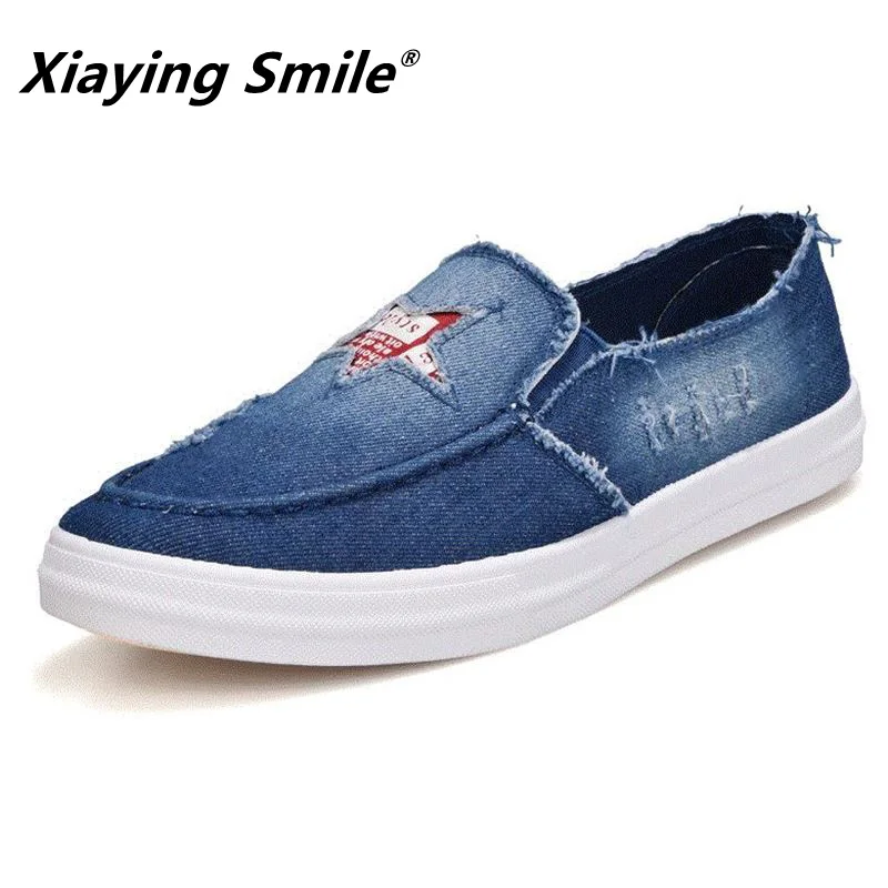 Summer Men canvas Shoes Espadrilles Designer Breathable Casual Boat Shoes Men Loafers Ultralight Lazy Shoes Blue Flats