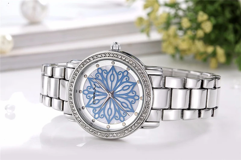 Crrju Women Watches 2018 Top Luxury Brand Fashion Charms Rose Gold Women Watch Diamond Ladies  Wristwatch relojes mujer 2019 (9)