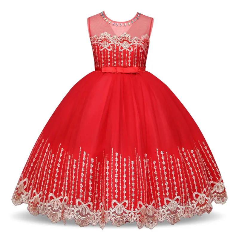 Kids Girl Formal Flower Wedding Bridesmaid Party Dress for Girl