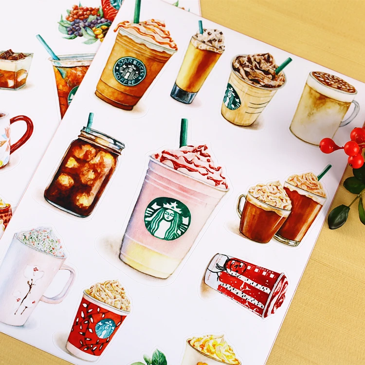 

20pcs Creative Cute Self-made Drinks food Bing stickers / trolley case / computer notebook stickers