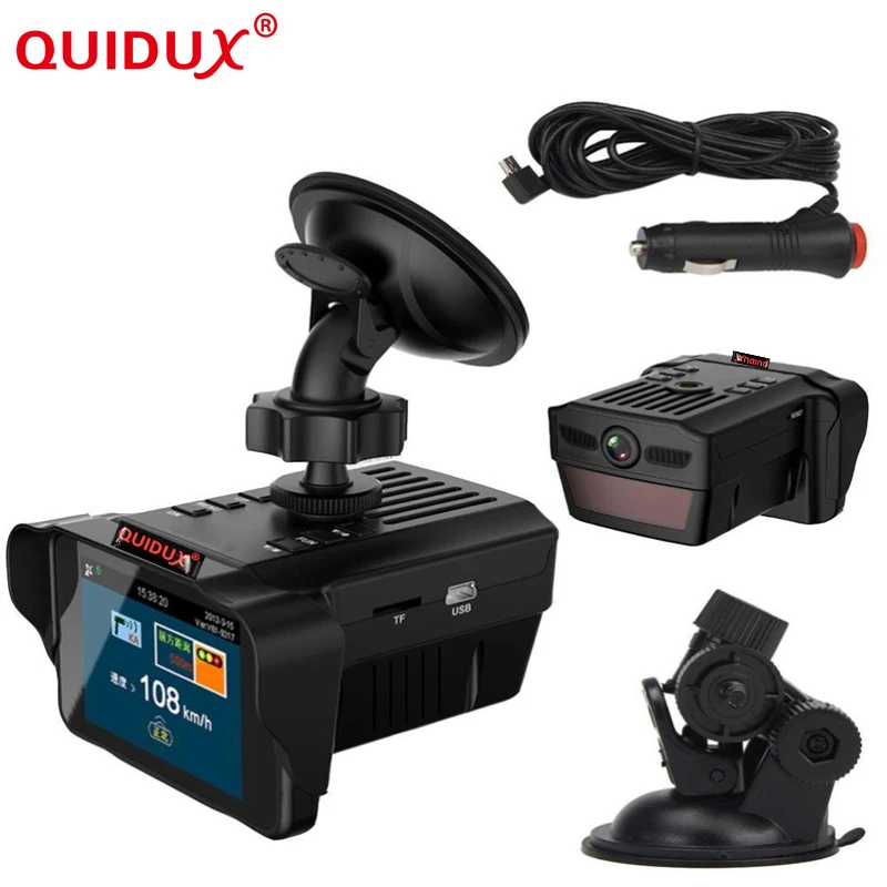 QUIDUX H588 speed Car DVR font b Camera b font Radar Detector Speed Radar combo 2