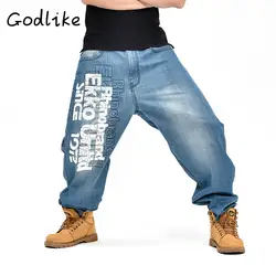 GODLIKE 2019 синие и американские осенние и зимние новые джинсы/свободные толстые и толстые джинсы в стиле хип-хоп/мужские повседневные джинсы