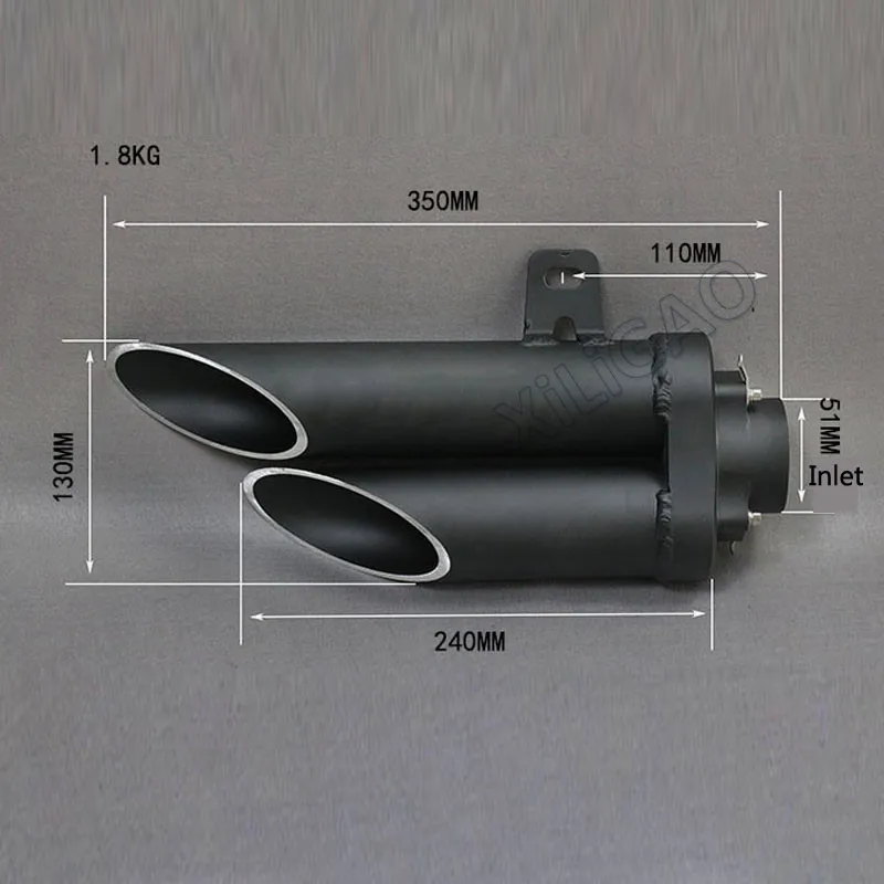 36-51 мм мотоцикл выхлопной универсальный глушитель для T O C E трубы для z800 MT03 R6 cbr500r cbr1000rr gsxr1000r fz1 R15 двойное отверстие