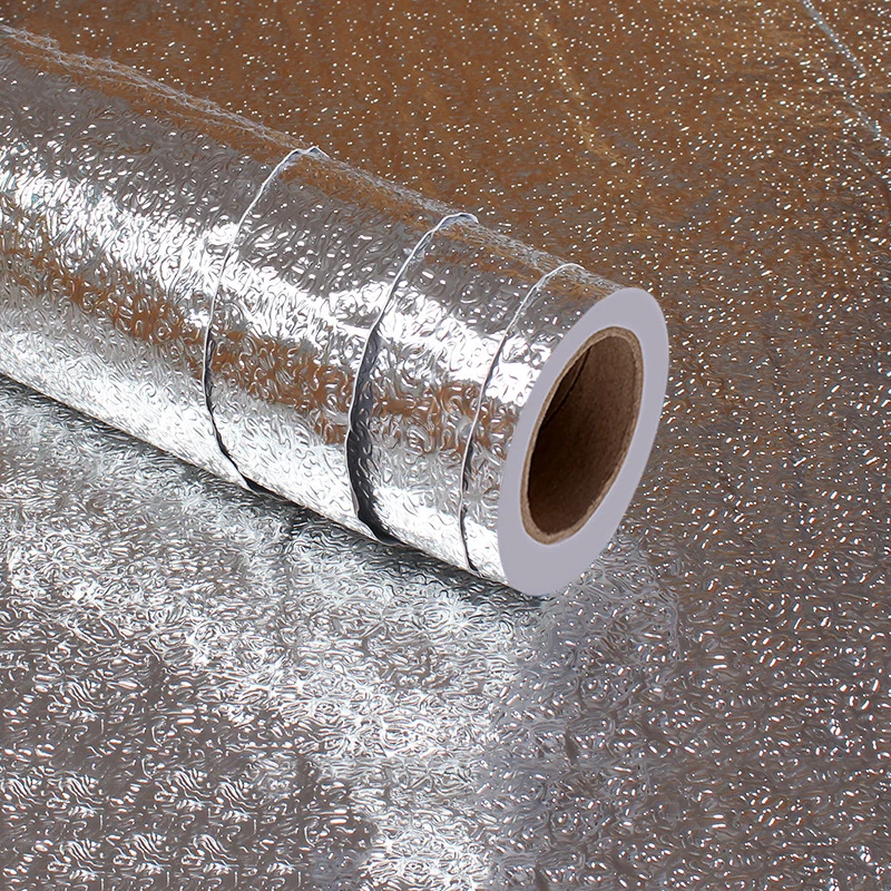

50m*0.6cm The Kitchen Wall Stove Oil-proof Aluminum Foil Stickers Anti-fouling High-temperature Self-adhesive Wallpaper Sticker