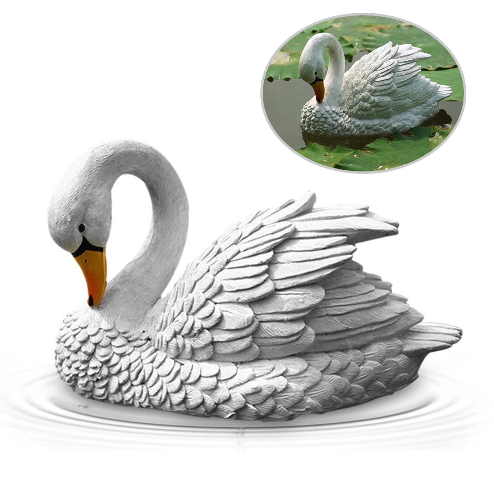 

Simulation Swan Garden Pond Art Deco Animal Models Figurines Toys Resin Gift For Home Garden Decoration Decor